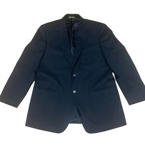 Brooks Brothers 346 Men's Blazer 46LNG Black Wool Two Button Classic Fit